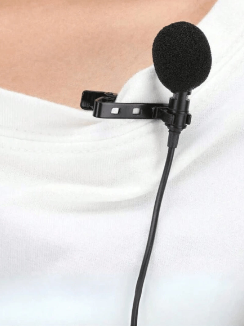 Microfone de Lapela de Encaixe Unidirecional Portátil Para Smartphones