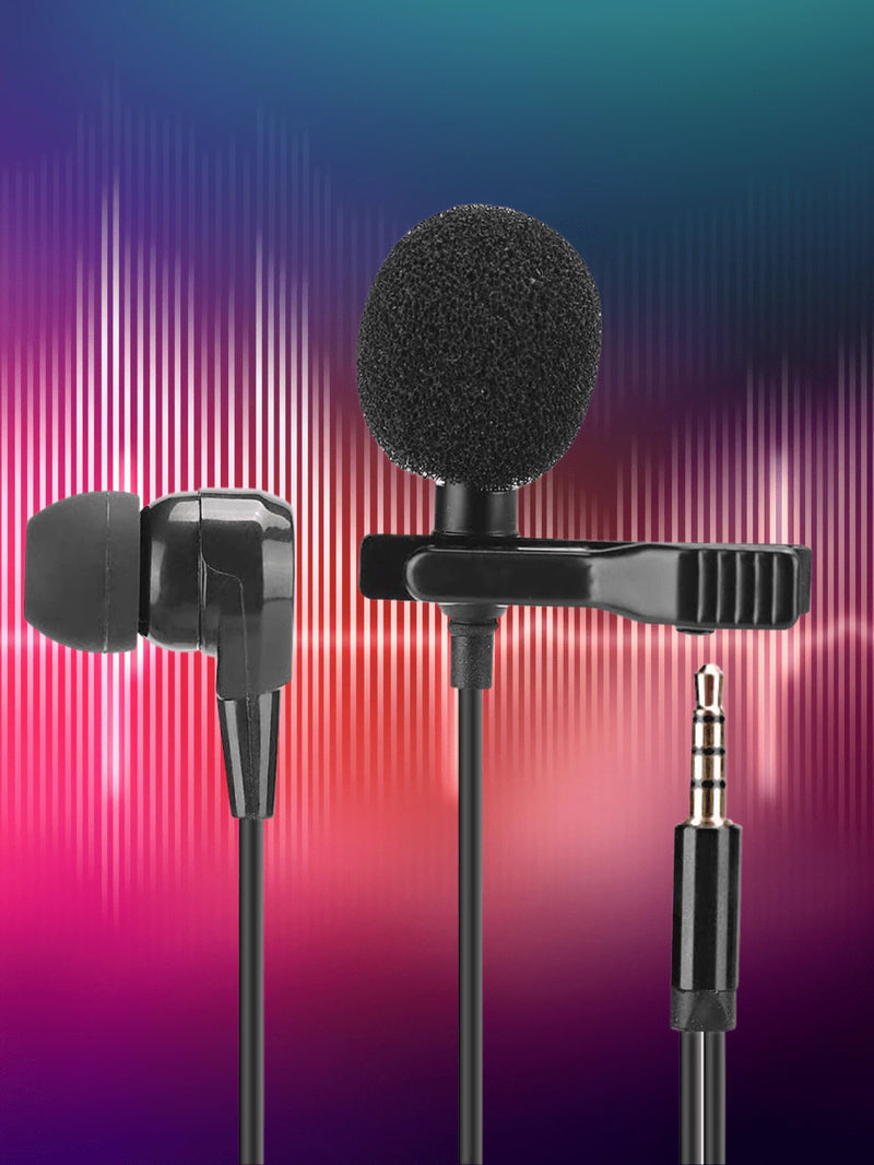 Microfone de Lapela de Encaixe Unidirecional Portátil Para Smartphones